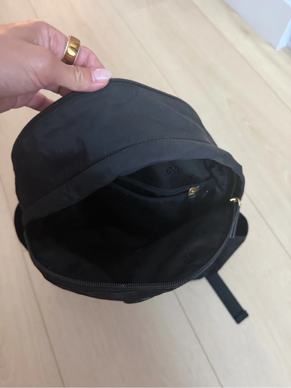 Tory Burch Black Nylon Backpack